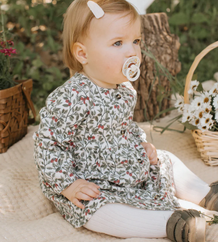 Raspberry Blush Twill Dress Set