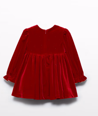 Red Velvet Glitter Dress | 5513