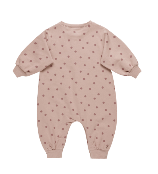 Relaxed Fleece Jumpsuit | Polka Dots