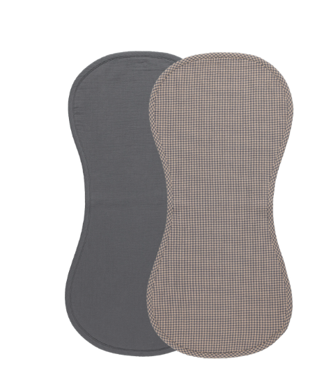 Burp Cloth 2 Pack | Indigo, Indigo Gingham