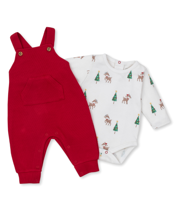 Christmas Deer Cheer Overall Set