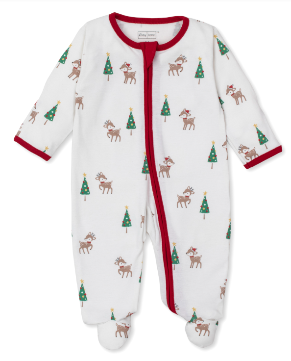 Christmas Deer Cheer Footie w/ Zipper