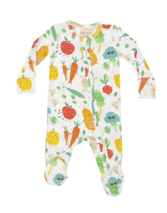 Two Way Zipper Footie | Fall Veggies