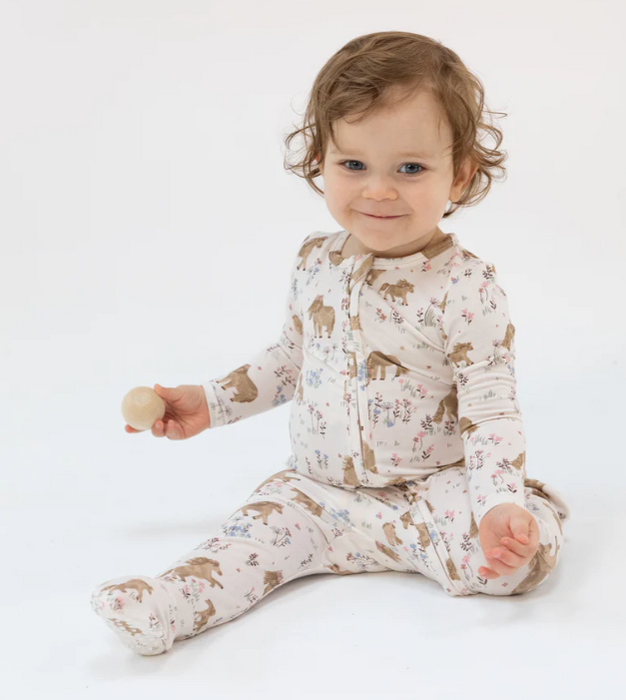 Two Way Ruffle Zipper Footie | Pretty Ponies
