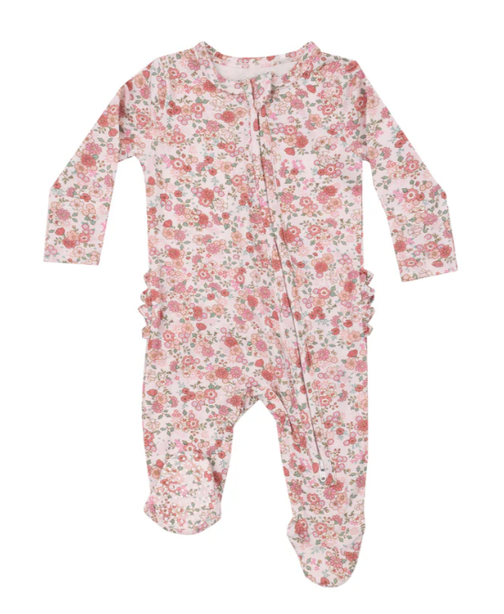Two Way Ruffle Zipper Footie | Pretty Calico
