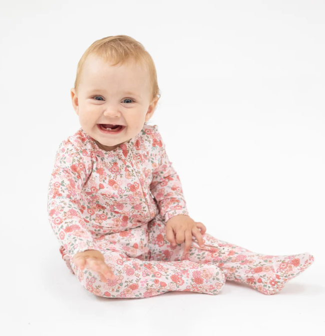 Two Way Ruffle Zipper Footie | Pretty Calico