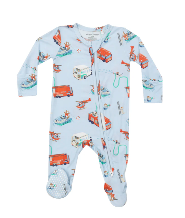 Two Way Zipper Footie | Rescue Vehicle Dogs