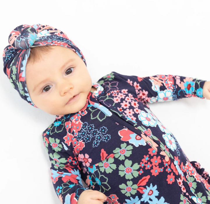 Two Way Ruffle Zipper Footie | Japonisme Blossom Floral