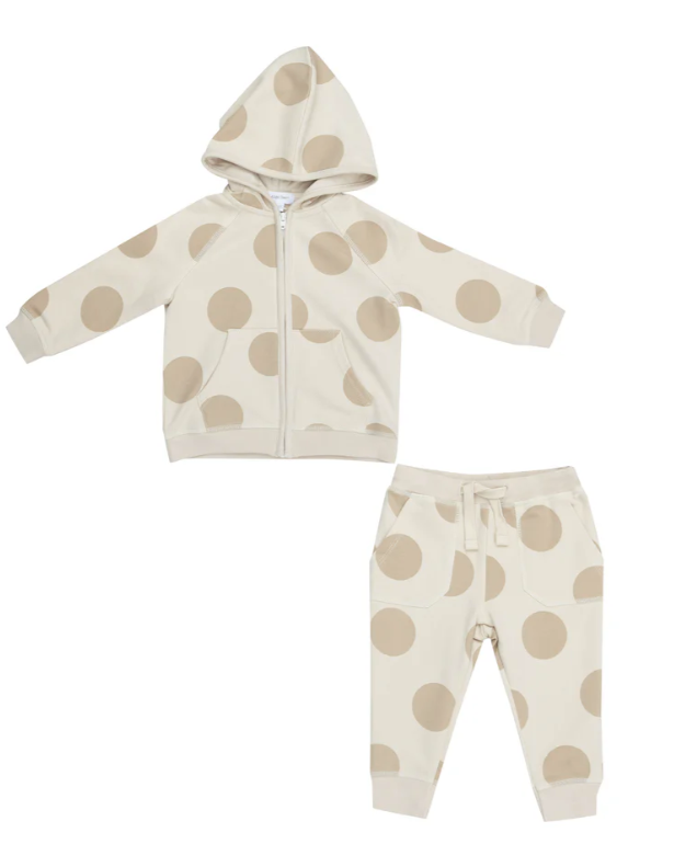 Hoodie and Jogger | Beige Dot
