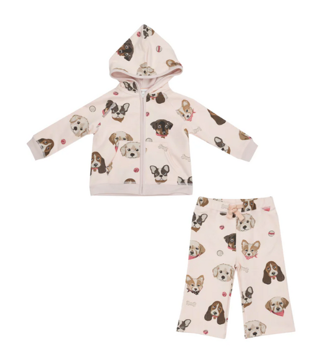 Zip Hoodie and Wide Leg Pant |  Pretty Puppy Faces