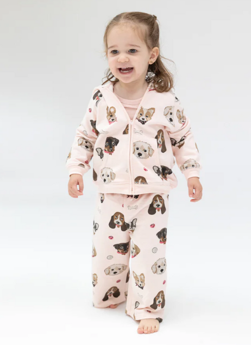 Zip Hoodie and Wide Leg Pant |  Pretty Puppy Faces