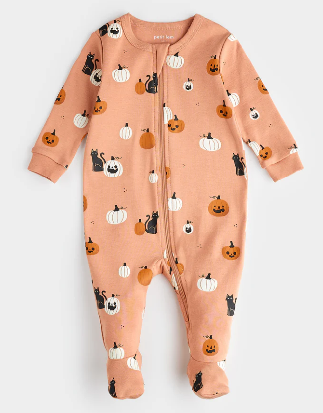 Spooky Season Glow in Dark Print on Apple Blossom Sleeper