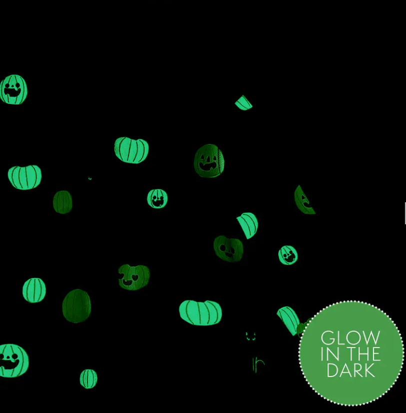 Spooky Season Glow in Dark Print on Apple Blossom Sleeper