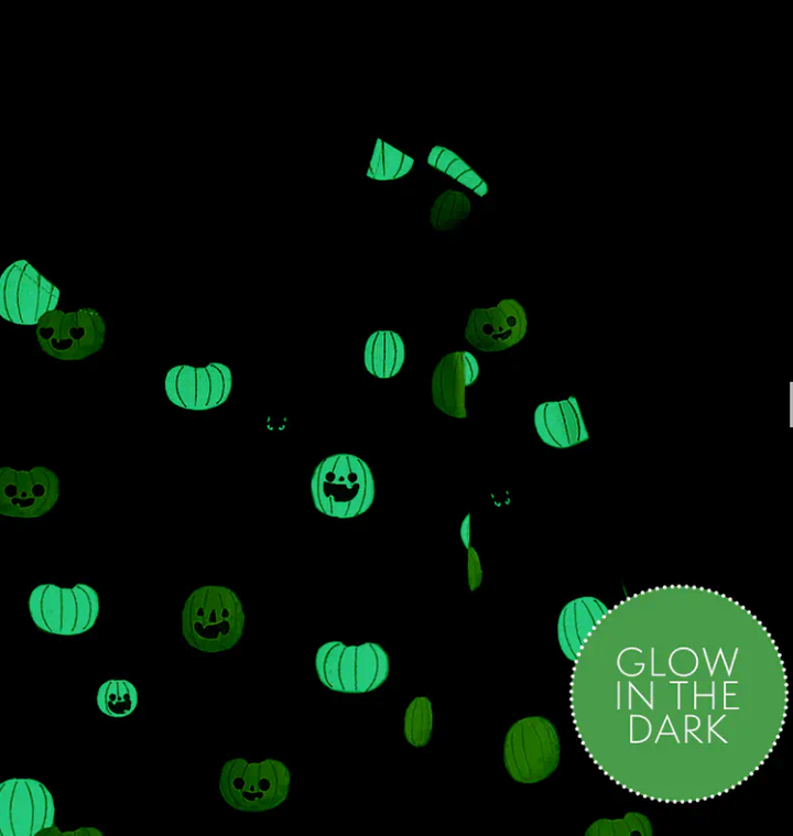 Ghosts Glow in Dark Print on Apple Blossom PJ Set