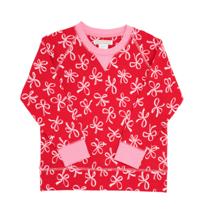 Cassidy Comfy Crewneck | Bustling Bows Hamptons Hot Pink