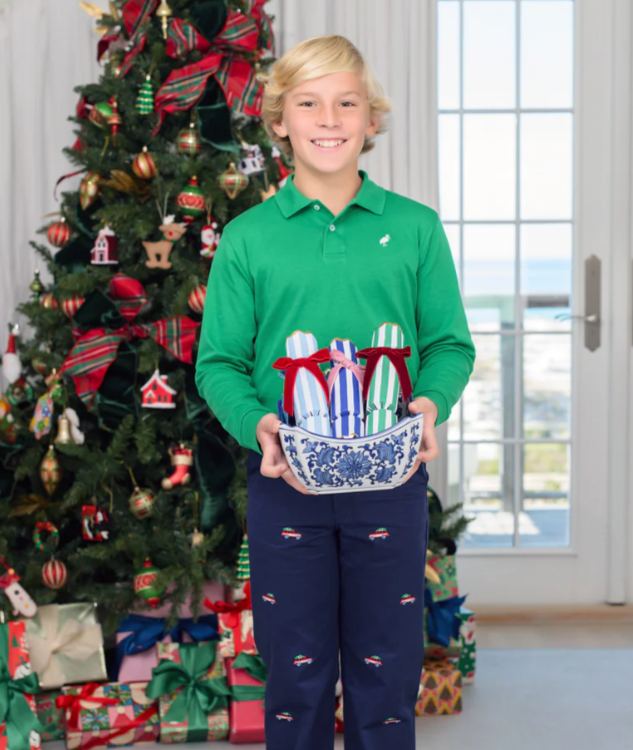 Youth Critter Sheffield Twill Pant | Nantucket Navy w/Woody Jeeps