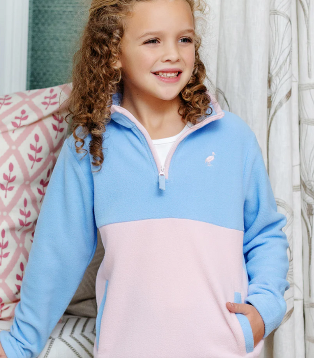 Haywood Half-Zip | Beale Street Blue w/Palm Beach Pink