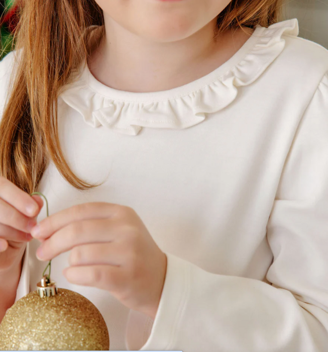 Reece Ruffle Top | Palmetto Pearl