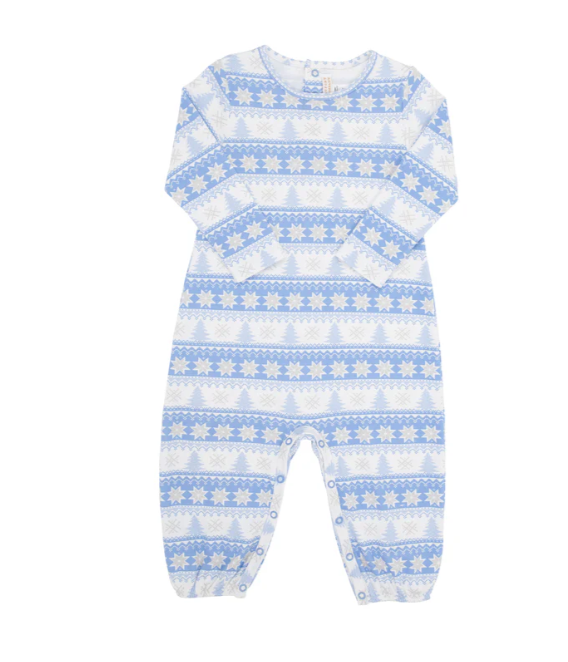 Patton Play Romper | Blue Fairisle Flurries