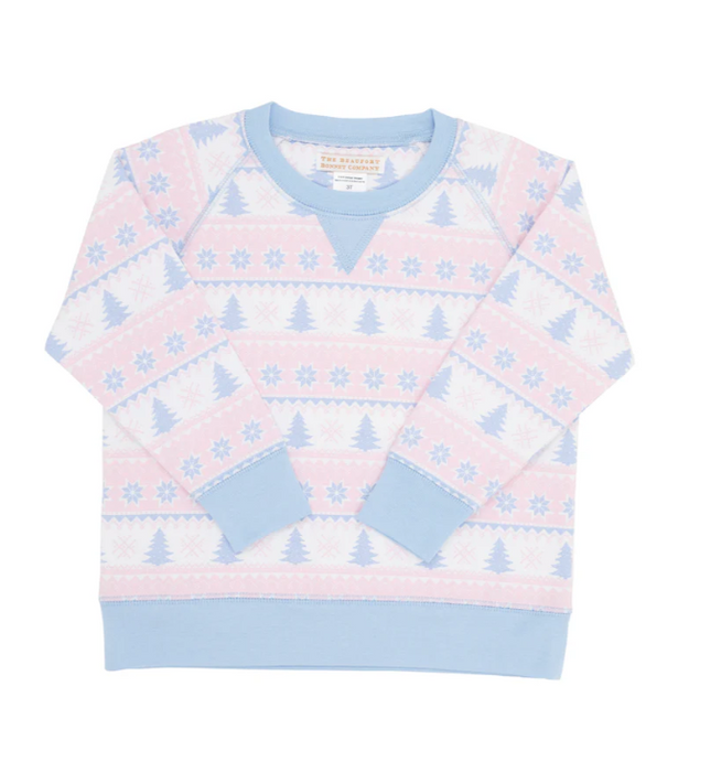 Smitty Sweatshirt | Pink Fairisle Flurries