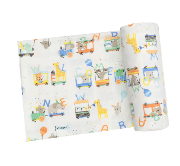 Swaddle Blanket | Animal Train