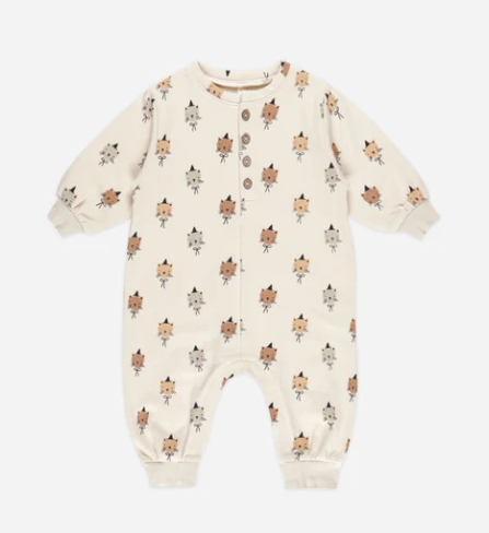 Relaxed Fleece Jumpsuit | Cats