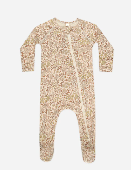 Bamboo Zip Footie | Harvest Floral