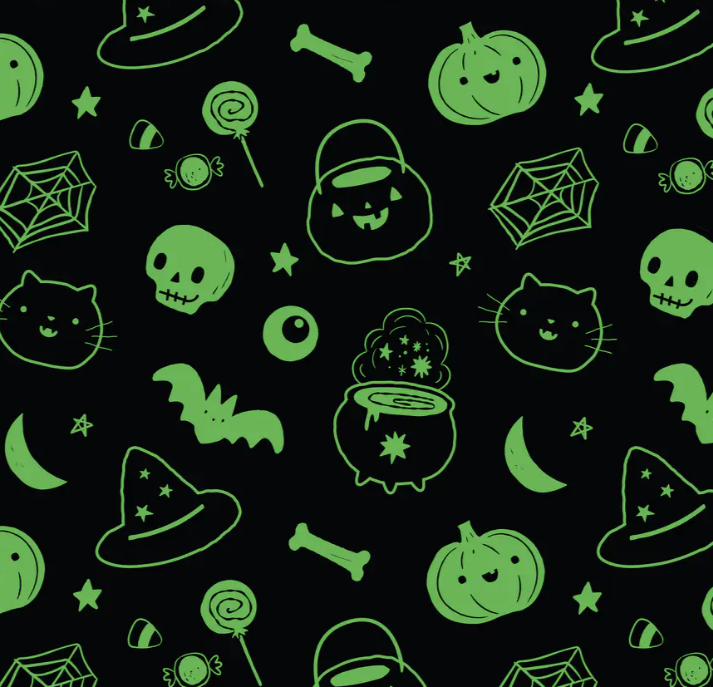 Two Way Zipper Footie | Black & White Halloween