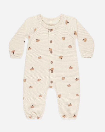 Waffle Long Sleeve Jumpsuit | Pumpkins