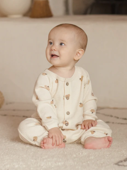 Waffle Long Sleeve Jumpsuit | Pumpkins