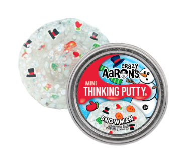 Mini Snowman Thinking Putty Tin