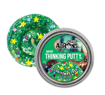 Mini Christmas Tree Thinking Putty Tin