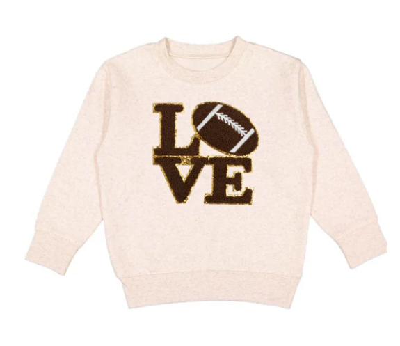 Football Love Patch Sweatshirt | Natural