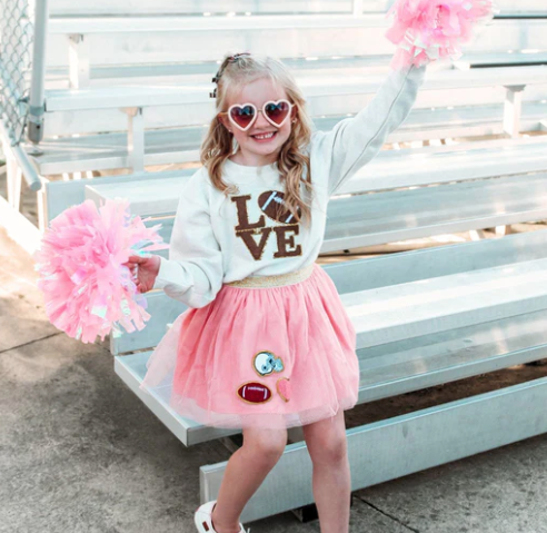 Football Love Patch Sweatshirt | Natural