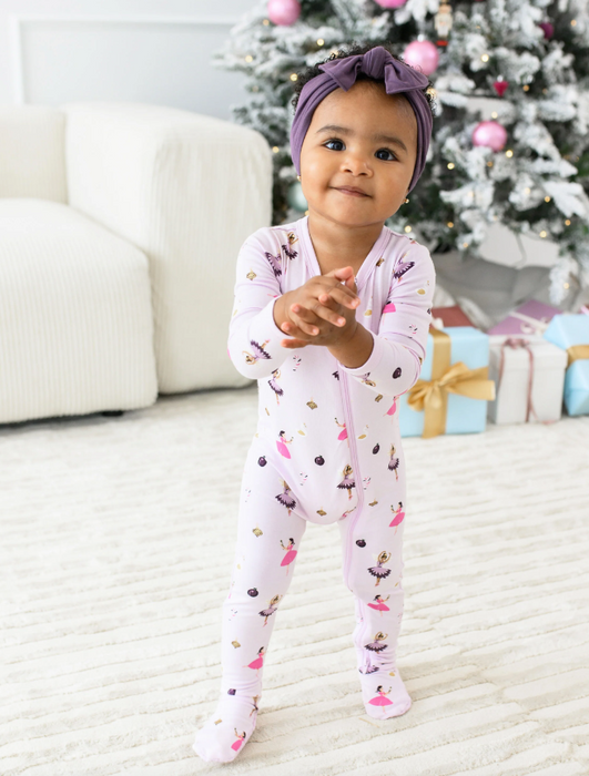 Kyte Zippered Footie | Sugar Plum