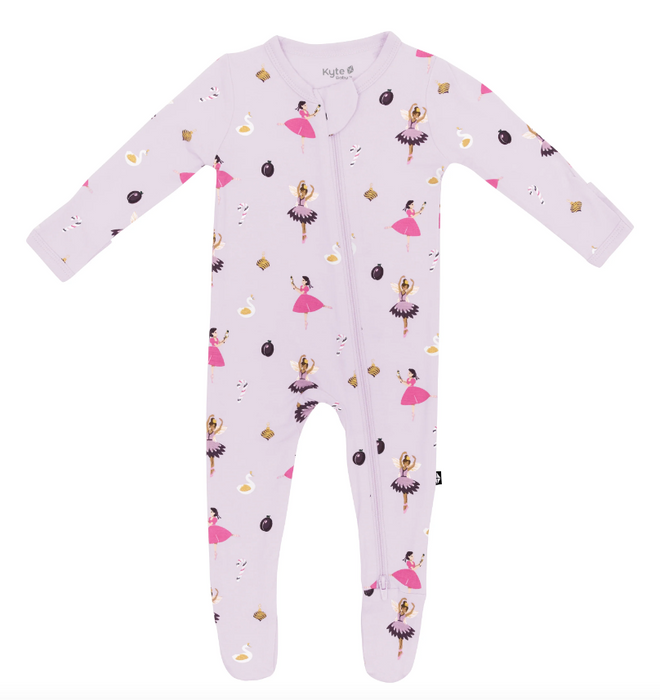 Kyte Zippered Footie | Sugar Plum