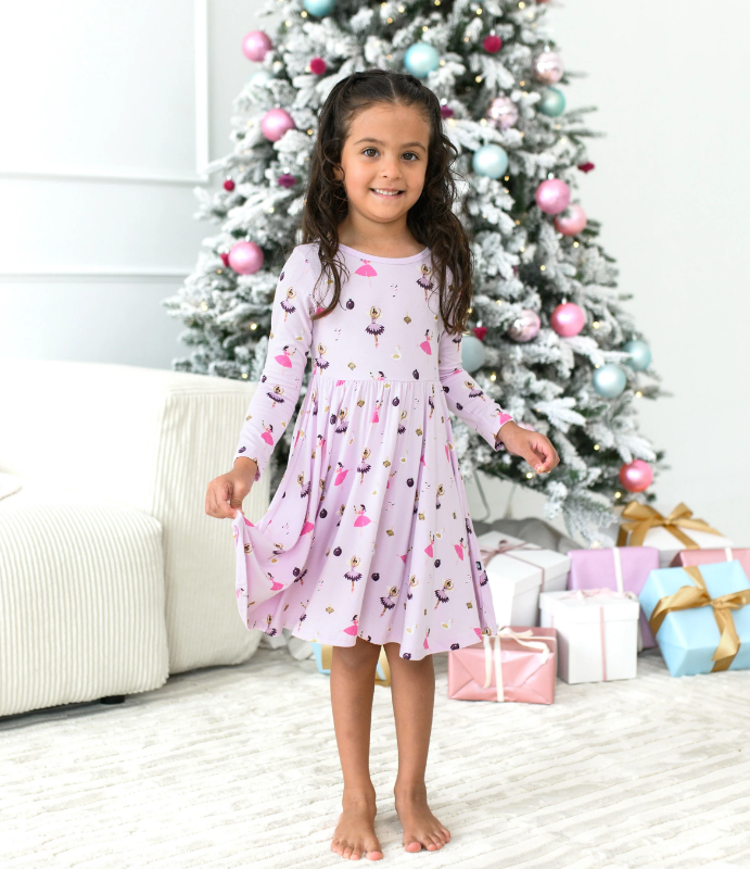 Kyte Long Sleeve Twirl Dress | Sugar Plum Babycakes Children's Boutique Kyte Long Sleeve Twirl Dress | Sugar Plum Babycakes Children's Boutique