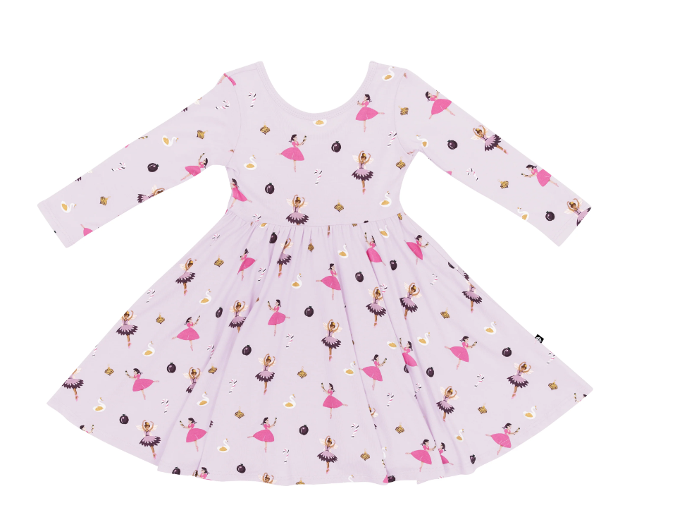 Kyte Long Sleeve Twirl Dress | Sugar Plum
