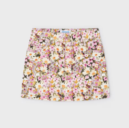 Floral Corduroy Skirt | 4905
