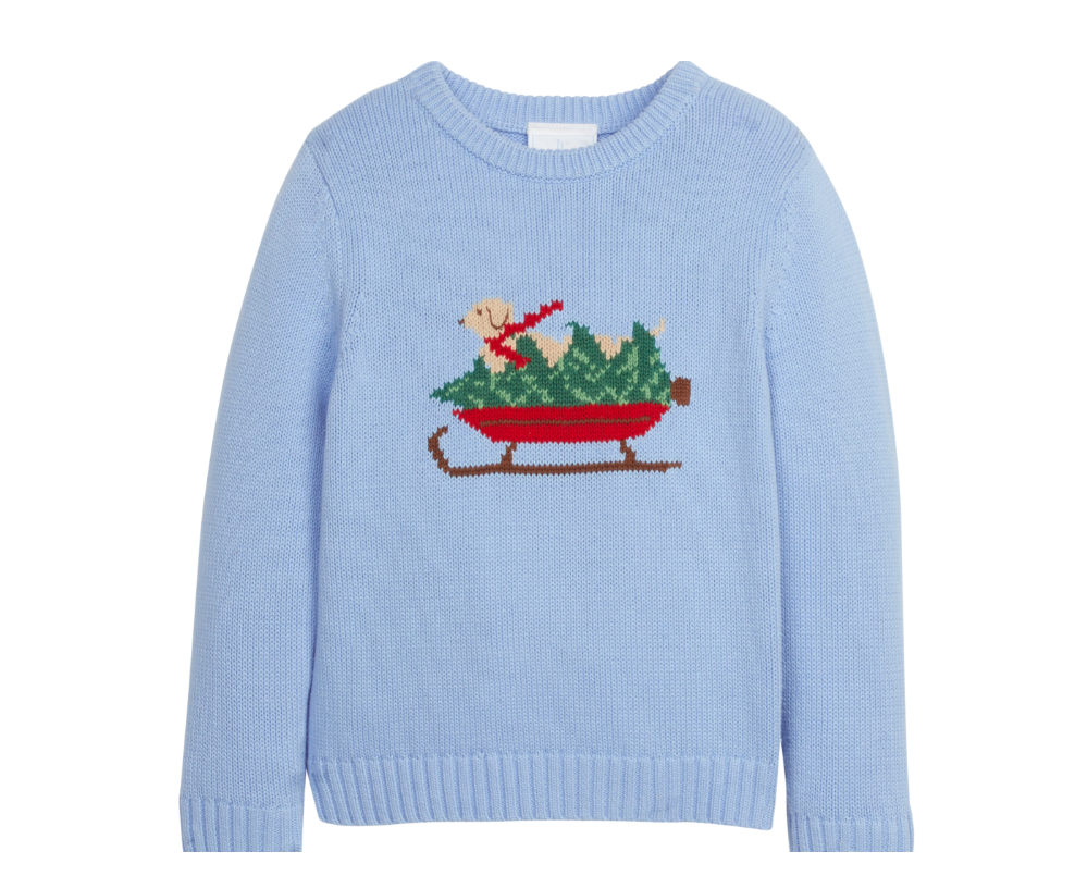 Boy Intarsia Sweater | Blue Holiday Lab