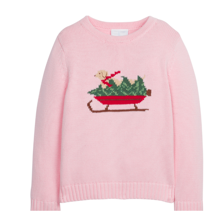Boy Intarsia Sweater | Pink Holiday Lab
