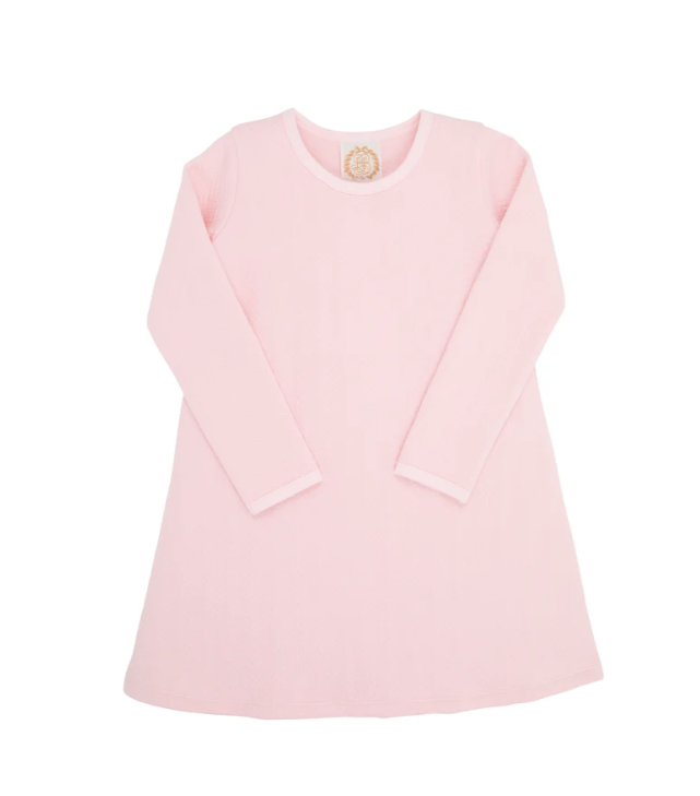 Quilted Long Sleeve Polly Play Dress | Palm Beach Pink