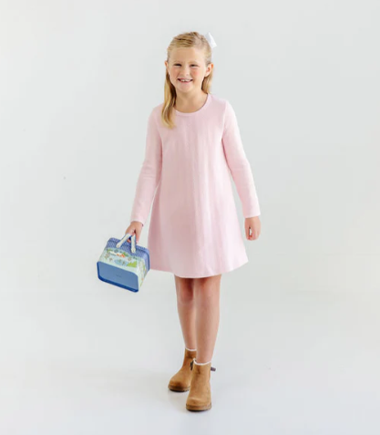 Quilted Long Sleeve Polly Play Dress | Palm Beach Pink