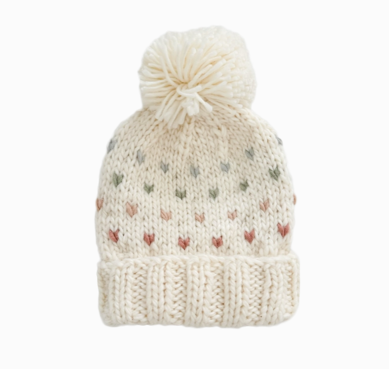 Sawyer Tiny Hearts Hat | Pastel