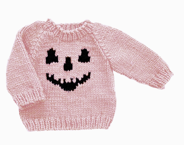 Pink Jack O Lantern Sweater