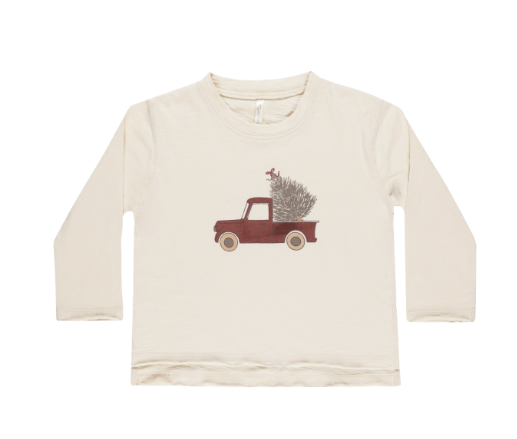 Raw Edge Long Sleeve T-Shirt | Truck