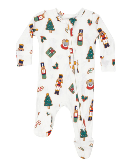 Two Way Zipper Footie | Nutcracker Christmas Cookies