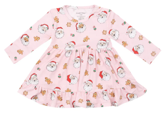 Twirly Bodysuit Dress | Vintage Santas Pink