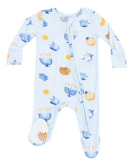 Two Way Zipper Footie | Hanukkah