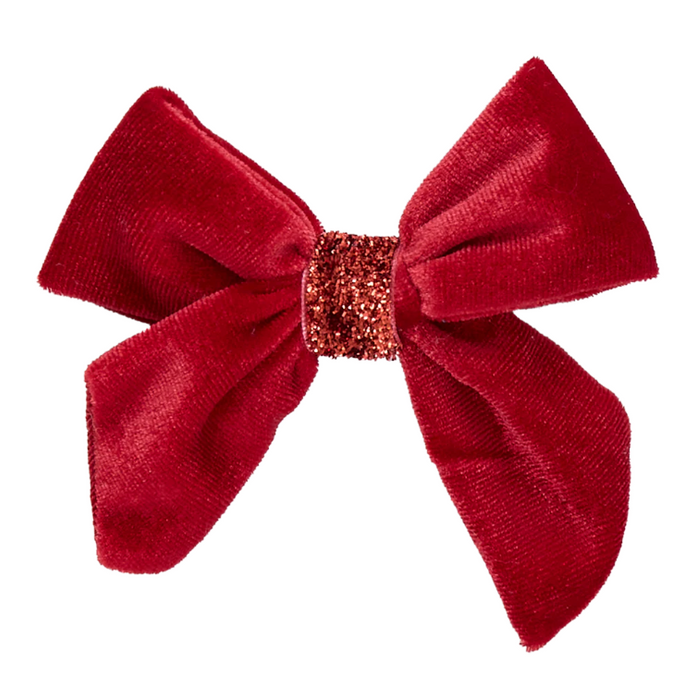 Red Velour Bow